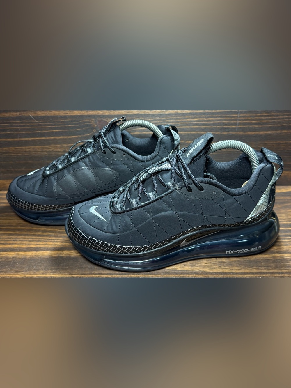 Nike Mx 720 818 Men’s Size 6.5 Shoes Black Silver Athletic Sneakers